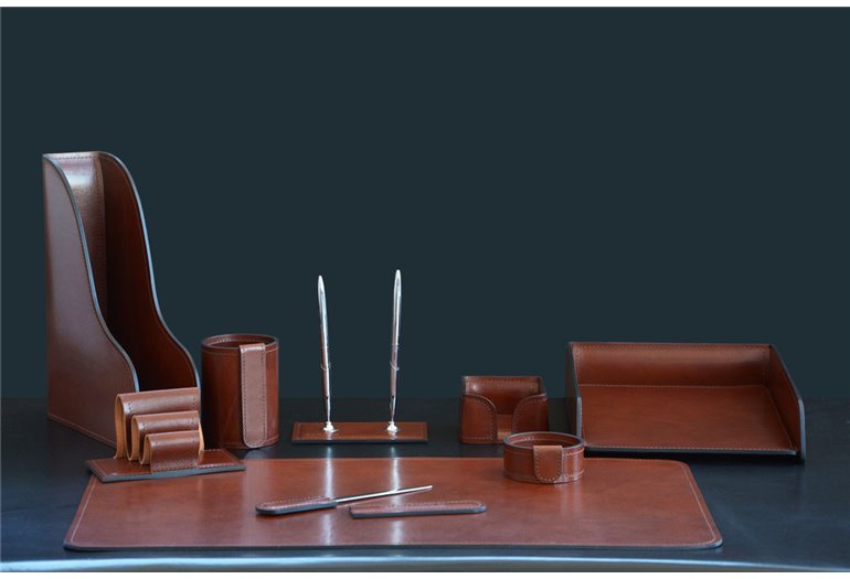 Набір з 9 предметів, шкіра Full Grain Toscana