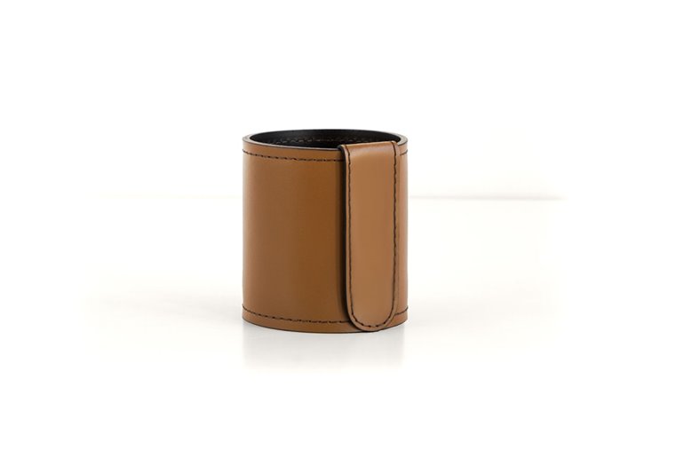 Стаканчик канцелярский h10, кожа Full Grain