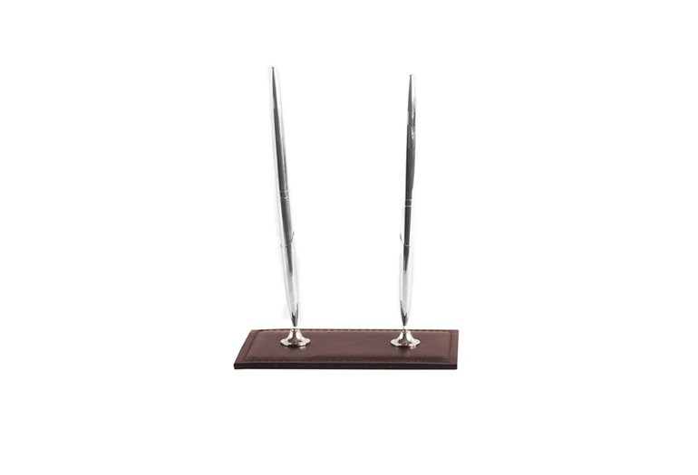 Підставка для двох ручок, шкіра Full Grain/Cuoietto