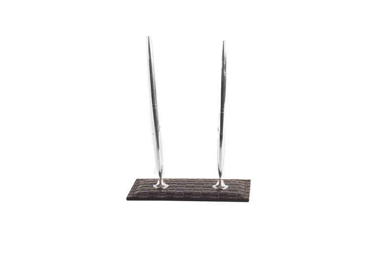 Подставка для двух ручек, кожа Full Grain