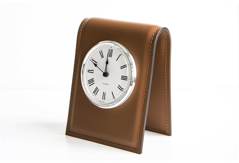 Підставка з годинником, циферблат 103мм, шкіра Сuoietto