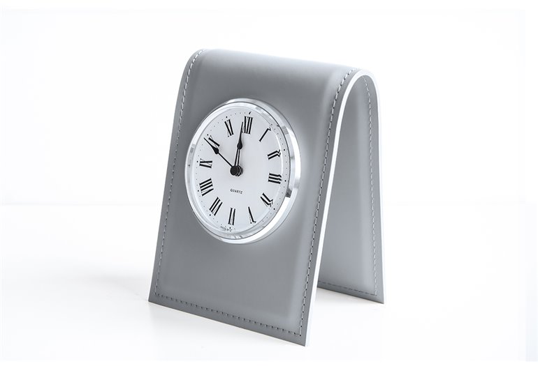 Подставка с часами, циферблат 103мм, кожа Full Grain/Cuoietto