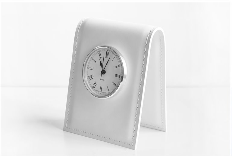 Подставка с часами, циферблат 103мм, кожа Full Grain/Cuoietto