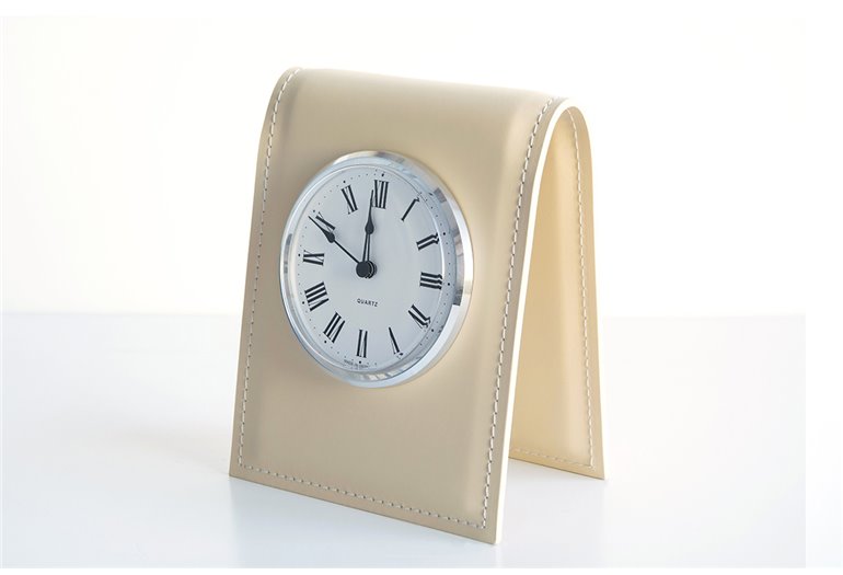 Подставка с часами, циферблат 103мм, кожа Full Grain/Cuoietto