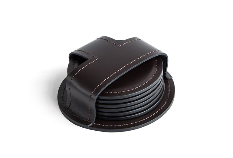 Набор костеров (130х45мм), кожа Full Grain