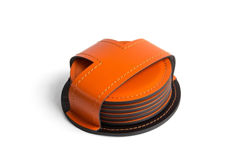 Набор костеров (130х45мм), кожа Full Grain