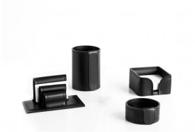 BUVAR набор на стол руководителя 4 предмета, кожа Сuoietto