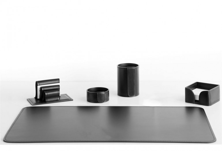 BUVAR набор на стол руководителя 5 предметов, кожа Сuoietto